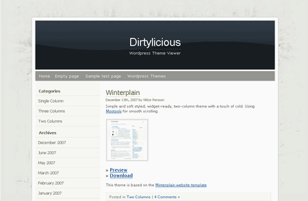 Dirtylicious - Top 50 free Wordpress themes