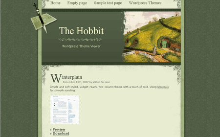 The Hobbit - Top 50 free Wordpress themes