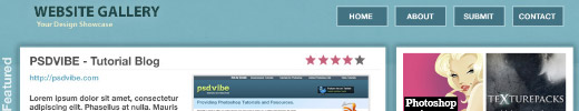 Website Gallery Layout Design