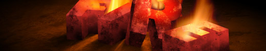 3D Text On Fire