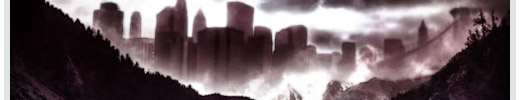 Design a Dark and Misty Mountain with Distant City Scene in Photoshop