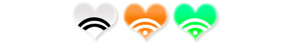 Heart Shaped RSS Icons