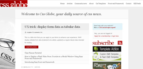 CSS Globe CSS Globe