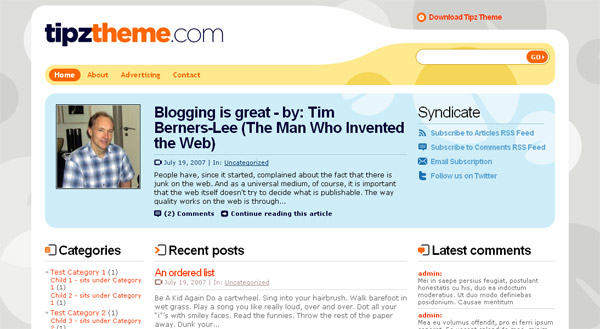 Tipz - Free Wordpress Theme Tipz - Free Wordpress Theme