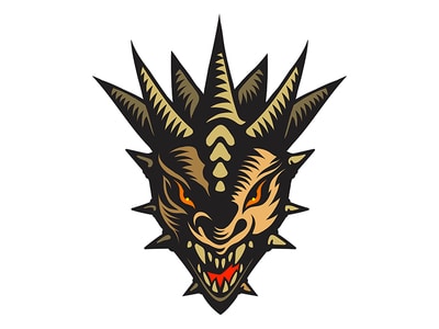 Ferocious dragon logo