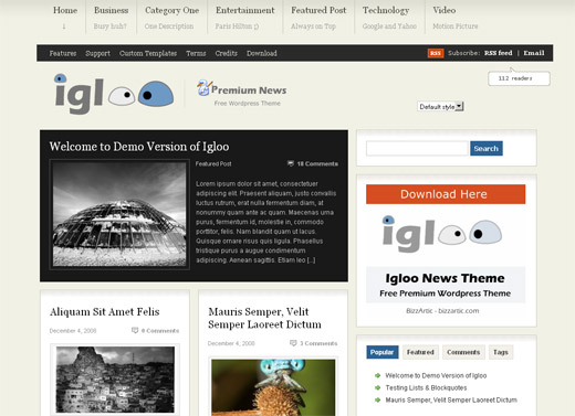 Igloo News 2.0 Free WordPress Theme