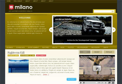 Milano Free WordPress Theme