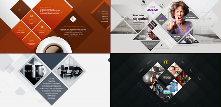 Diamond shapes in Web Design