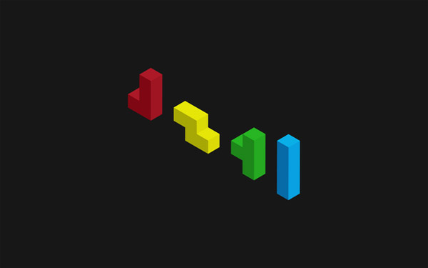 Tetris minimal wallpaper