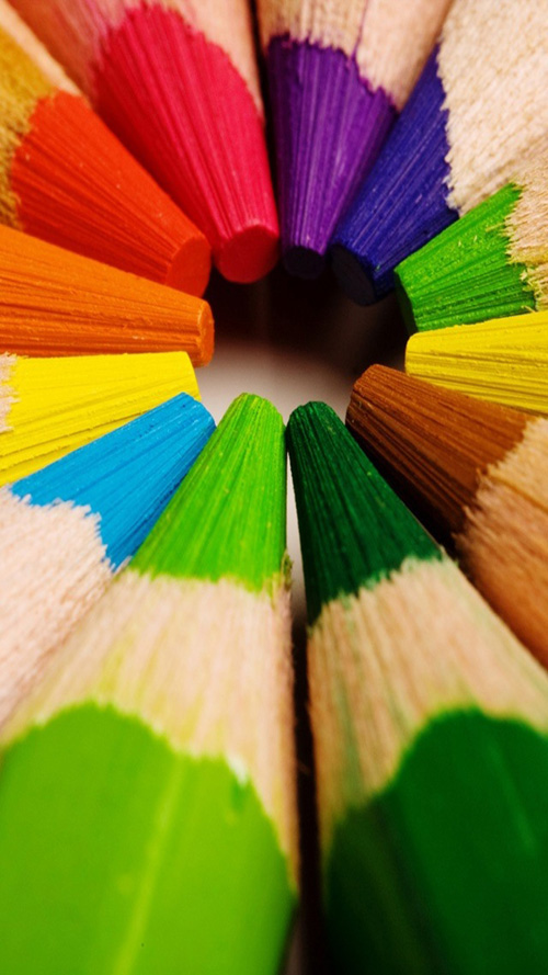 Colorful Crayons Wallpaper