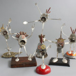 scrap material sculptures