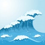 cartoon water wave