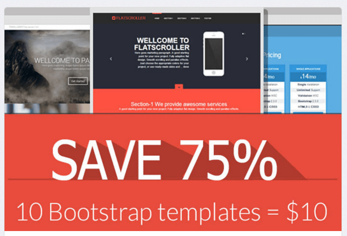 Bootstrap templates on offer