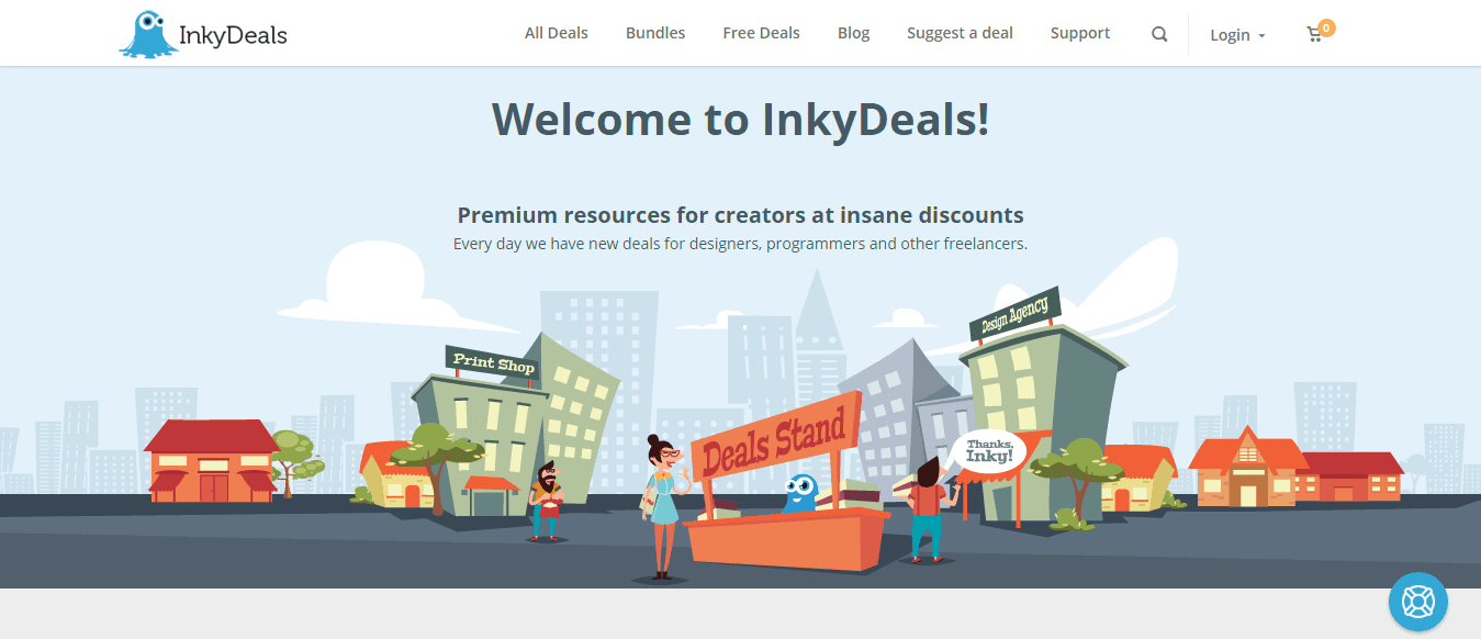 Inky Deals Homepage