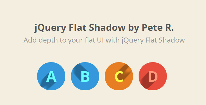 jQuery Flat Shadow