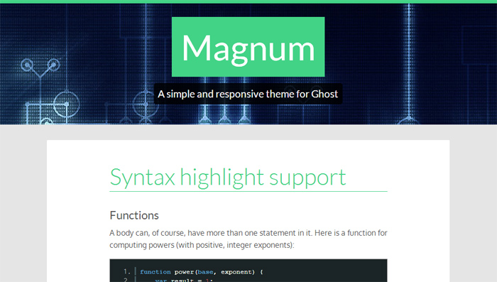 Magnum Ghost Theme