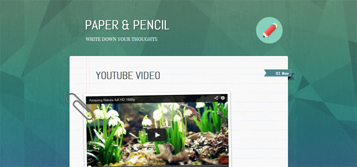 Paper and Pencil Ghost Theme