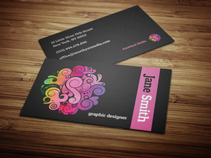 Amethyst Free Business Card Template