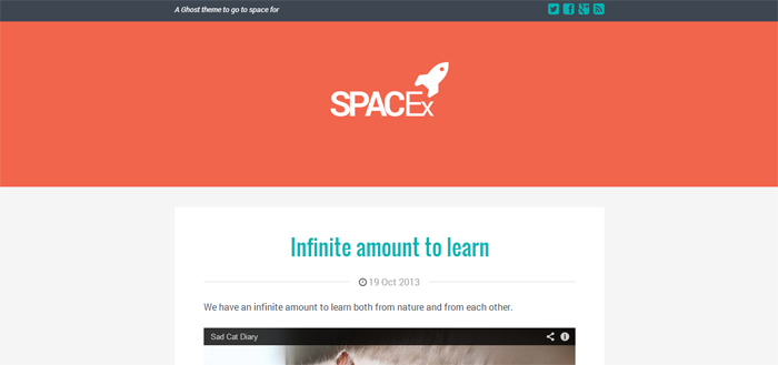 Spacex Ghost Theme
