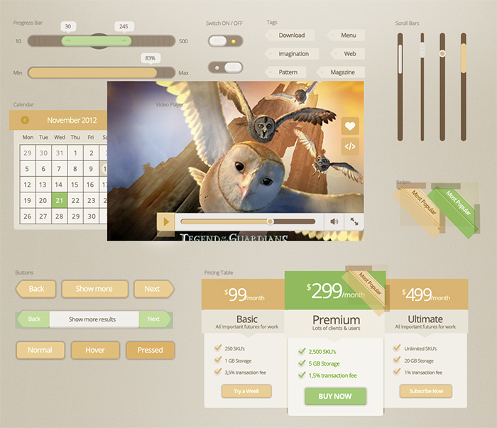 Vanilla Cream UI Kit