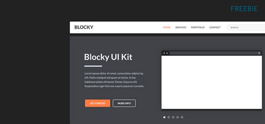 Freebie: Blocky - A Complete Web UI Kit for Designers