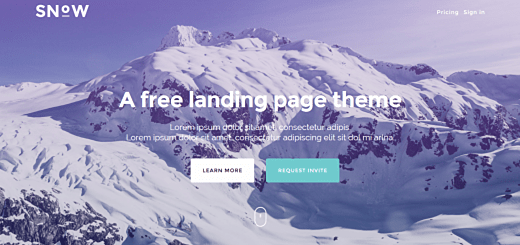 Daily Freebie: Snow - Bootstrap Landing Page Theme