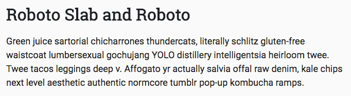 Roboto & Roboto Slab Pairing Free Font Option