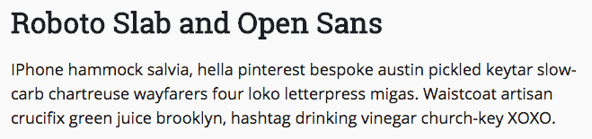 roboto open sans hipster font pairing