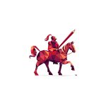 Red geometric knight