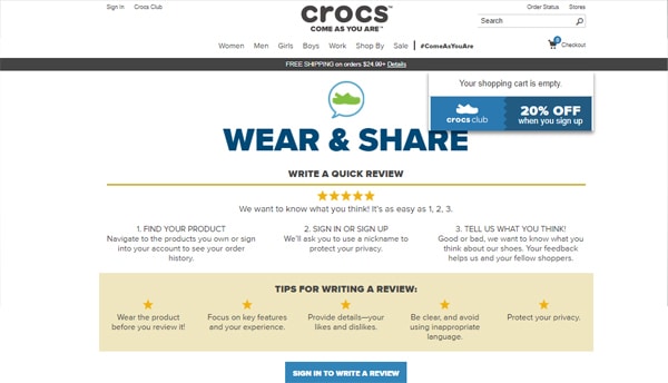 Share Review CTA