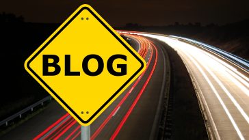 blog traffic sign showing internet