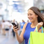 Women Shopping with mobile