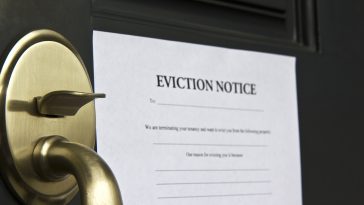 Eviction Notice Letter on Front Door