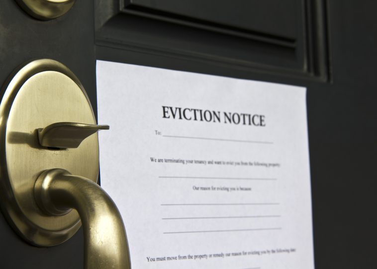 Eviction Notice Letter on Front Door