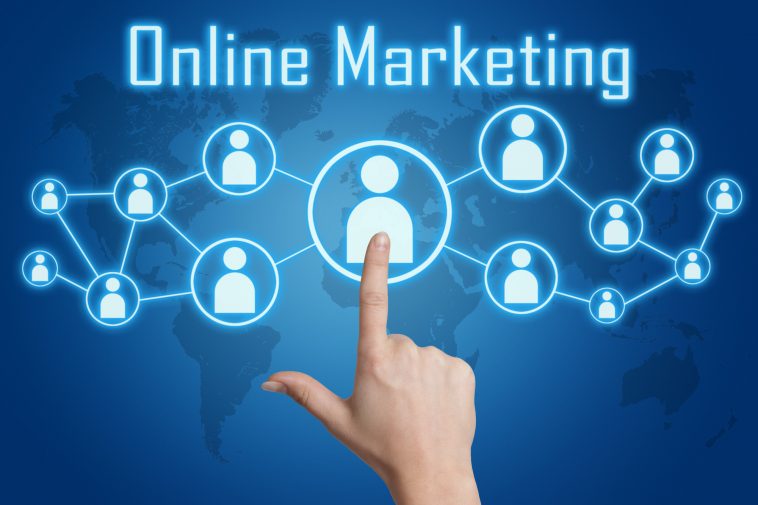 pressing online marketing icon