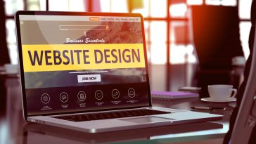 Website Design Concept on Laptop Screen.