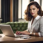 graphic designer working for her project