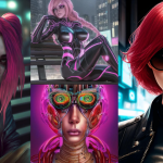 7 Cyber Punk Female AI Image Showcases